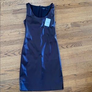 NWT Theory Mink Brown Chintz Faux Leather Dress